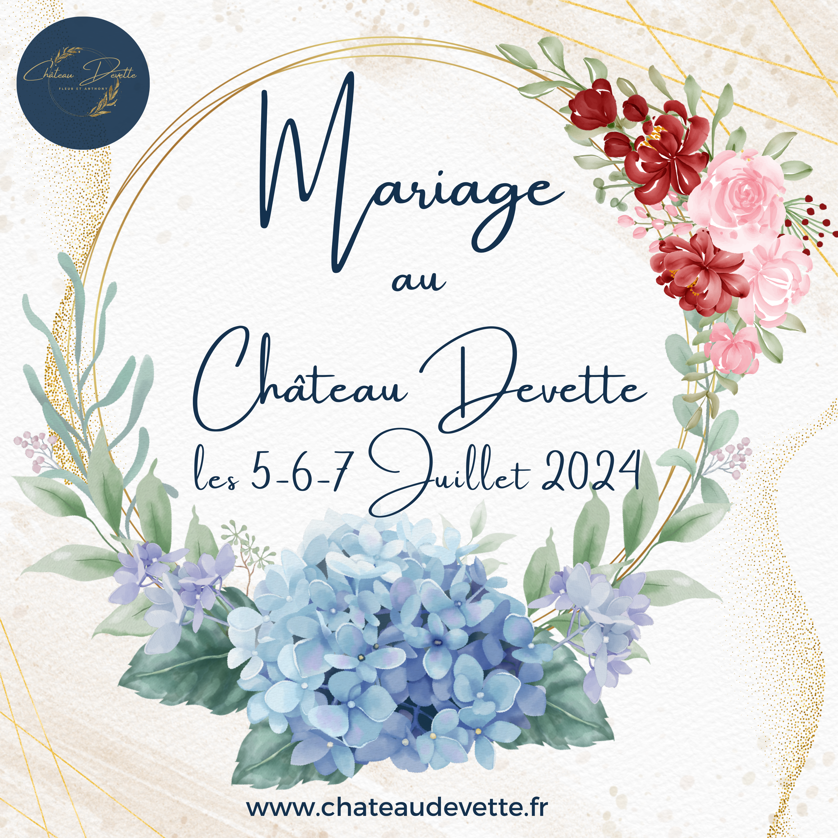 Mariage les 5-6-7 juillet 2024